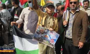 خروش کهگیلویهوبویراحمدیها در حمایت از فلسطین