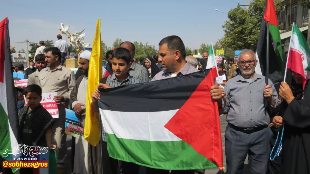 خروش کهگیلویه‌وبویراحمدی‌ها در حمایت از فلسطین