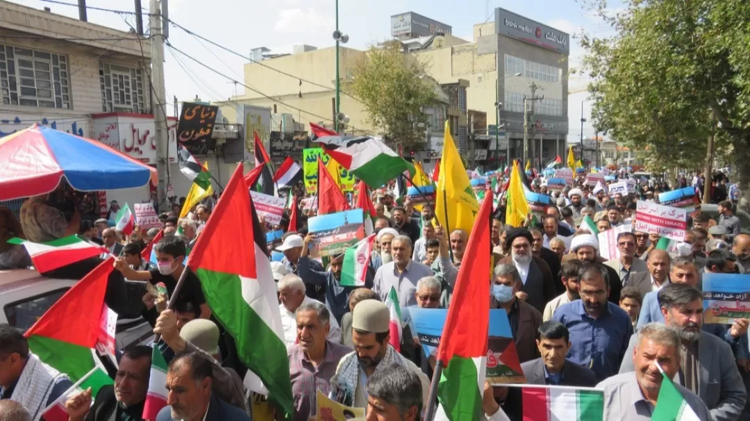 خروش کهگیلویه‌وبویراحمدی‌ها در حمایت از فلسطین