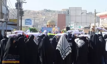 حضور پرشور گچسارانیها در راهپیمایی حمایت از غزه