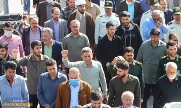 حضور پرشور گچسارانیها در راهپیمایی حمایت از غزه