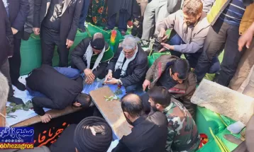 شهید گمنام در استانداری کهگیلویهوبویراحمد آرام گرفت+ تصاویر