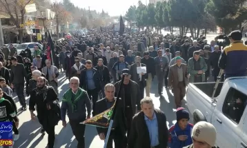آئین حرمتاحرم با حضور دو شهیدگمنام در یاسوج