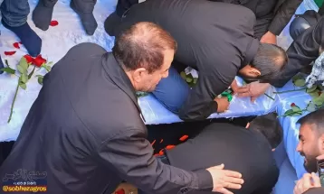 شهید گمنام در استانداری کهگیلویهوبویراحمد آرام گرفت+ تصاویر
