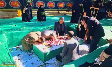 شهید گمنام در استانداری کهگیلویهوبویراحمد آرام گرفت+ تصاویر