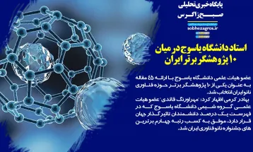 استاد دانشگاه‌یاسوج در میان ۱۰ پژوهشگر برتر ایران