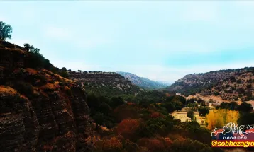 رنگین کمان رنگ‌ها در پاییز تنگ گنجه‌ای بویراحمد