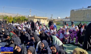 استقبال دانشآموزان باشتی از شهدای گمنام+ تصاویر