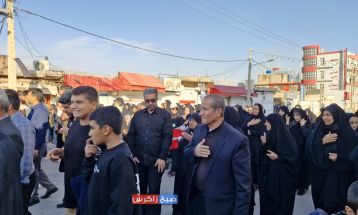 مراسم دستهروی سالروز شهادت «ام ابیها» در باشت