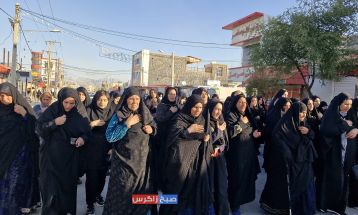 مراسم دستهروی سالروز شهادت «ام ابیها» در باشت