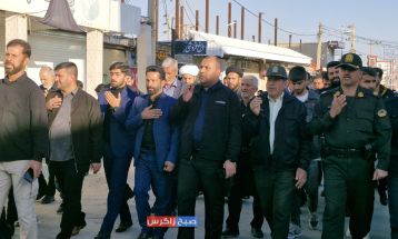 مراسم دستهروی سالروز شهادت «ام ابیها» در باشت