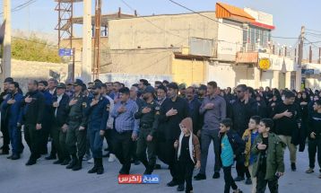 مراسم دستهروی سالروز شهادت «ام ابیها» در باشت