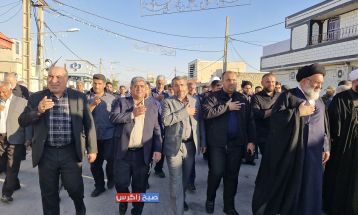 مراسم دستهروی سالروز شهادت «ام ابیها» در باشت