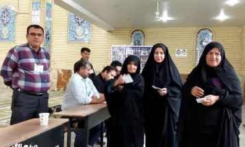 حضور حماسی مردم لنده پای صندوق‌های رأی