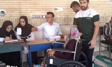 حضور حماسی مردم لنده پای صندوقهای رأی