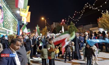 نورافشانی و بانگ اللهاکبر در باشت