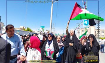مردم لنده یکصدا آزادی قدس را فریاد زدند