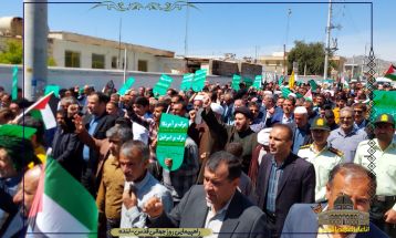 مردم لنده یکصدا آزادی قدس را فریاد زدند