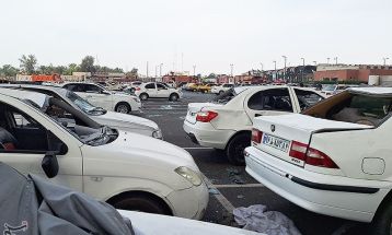 خسارات انفجار در اسکله شهید رجایی - بندرعباس
