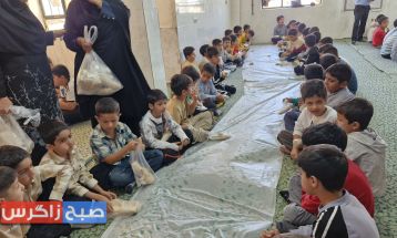 توزیع صبحانه سالم بین دانشآموزان مدارس باشت