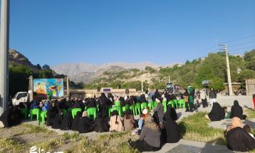 پرچم رضوی در آغوش مردمان روستای کریک دنا