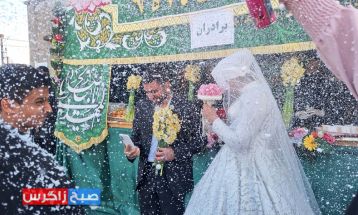 آغاز زندگی مشترک زوج جوان باشتی در موکب امامزمان (عج)